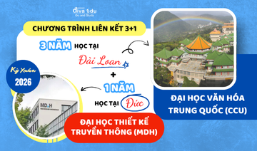 CHƯƠNG TRÌNH DU HỌC LIÊN KẾT 3+1 CỬ NHÂN /1+1 THẠC SĨ (ĐÀI LOAN - ĐỨC) KỲ XUÂN 2026