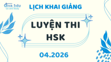 LỊCH KHAI GIẢNG CÁC LỚP LUYỆN THI HSK THÁNG 04/2026